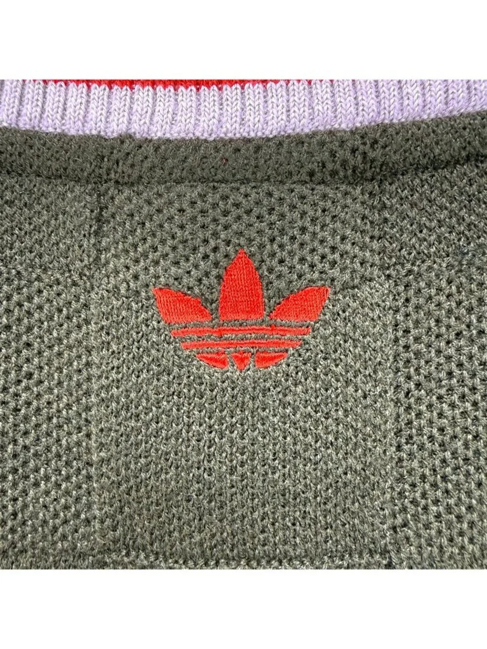 Adidas Knit Vest Men Small S Dark Brown Golf Club Wool V Neck Sweater Sweatshirt